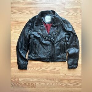 Altar’d State Faux Leather Jacket Black Small